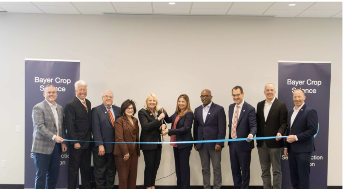 Bayer Expands Seed Production Research With New Iowa Innovation Centre Bayer Seed Production Innovation Center ribbon cutting at Iowa State University Research Park in Ames, Iowa